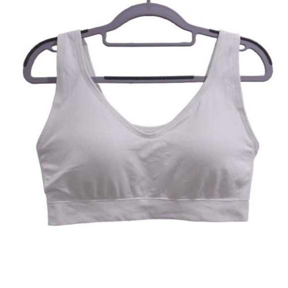 Jockey Women's Moldes Cup Seamfree Pull On Bralette White Size XL Comfort - Picture 1 of 6